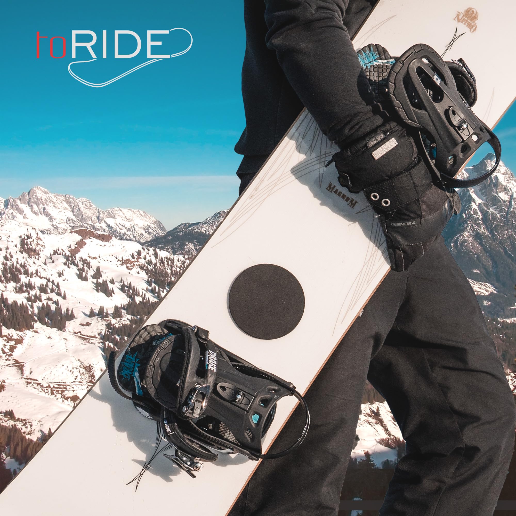 ToRIDE Snowboard Stomp Pad rond | Pad antidérapant autocollant comme autocollant en néoprène