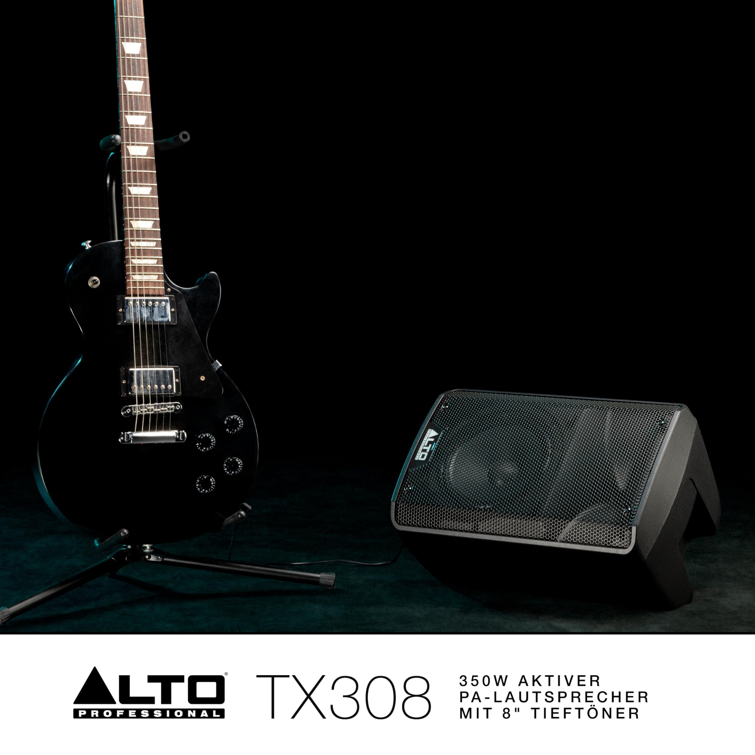ALTO TX308-350W Aktiver PA-Lautsprecher mit 8" Tieftöner für Mobile DJs und Musiker, Kleine Auftrittsorte, Feiern und Sport-Events