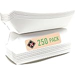 Mr Miracle 7 Inch Paper Hot Dog Tray in White. Pack of 250. Disposable, Recyclable and Fully Biodegradable. Made in USA