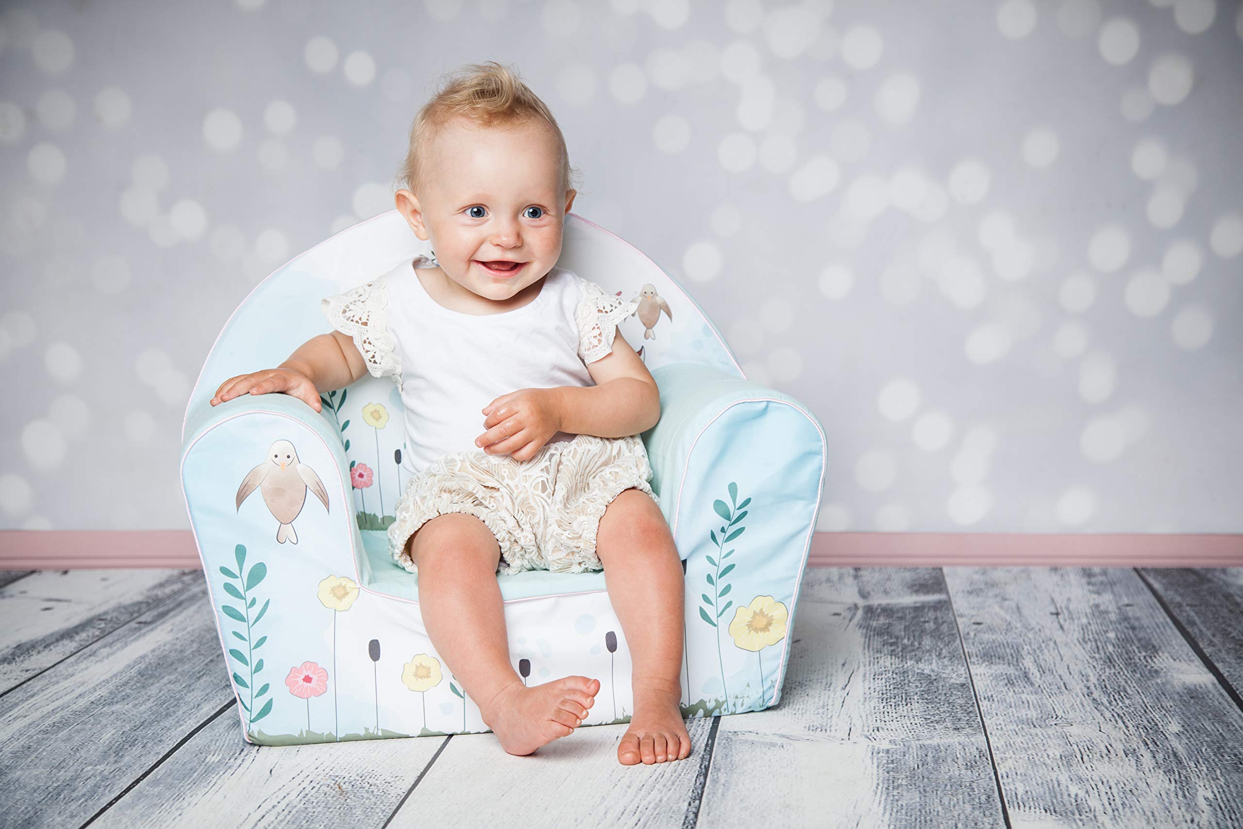 Knorrtoys 68352 Fawn Fauteuil pour Enfant, pour se détendre, Stable, Coton, Turquoise