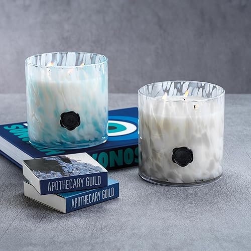 Miniatura 10 de Zodax - Tarro de vela de cristal de ópalo del gremio de boticario en caja de regalo (vetiver de higos negros)