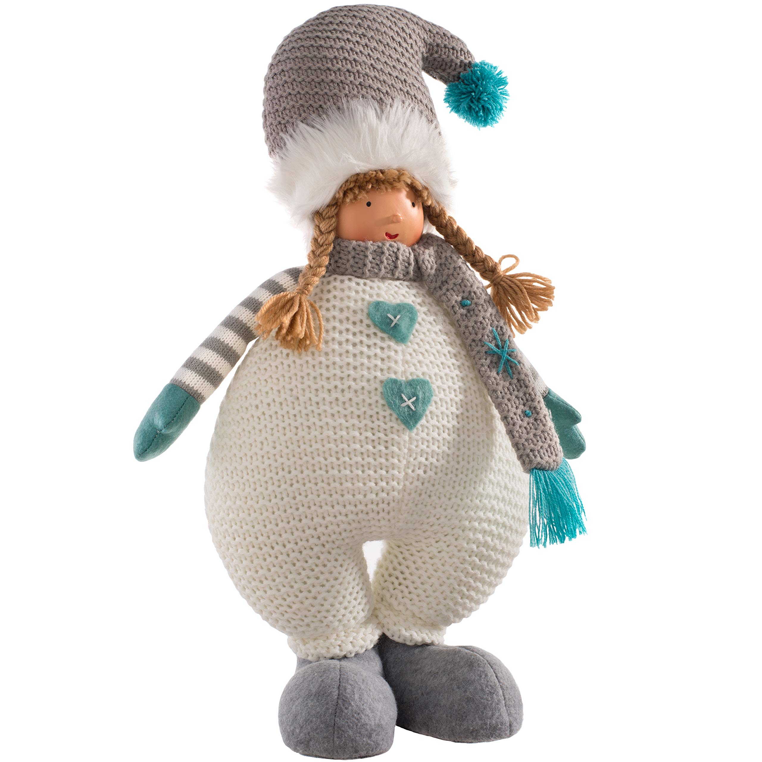 WeRChristmas Standing Christmas Girl Figurine, Multi-Colour, 44cm