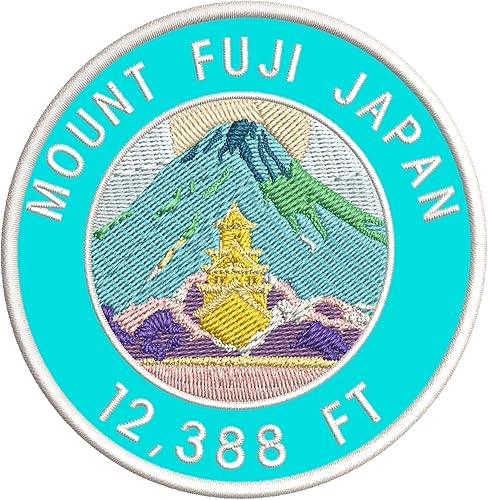 Mount Fuji - Parche bordado de alta calidad de Japón, 12,388 pies, para planchar o coser, emblema decorativo para vacaciones, recuerdo, equipo de