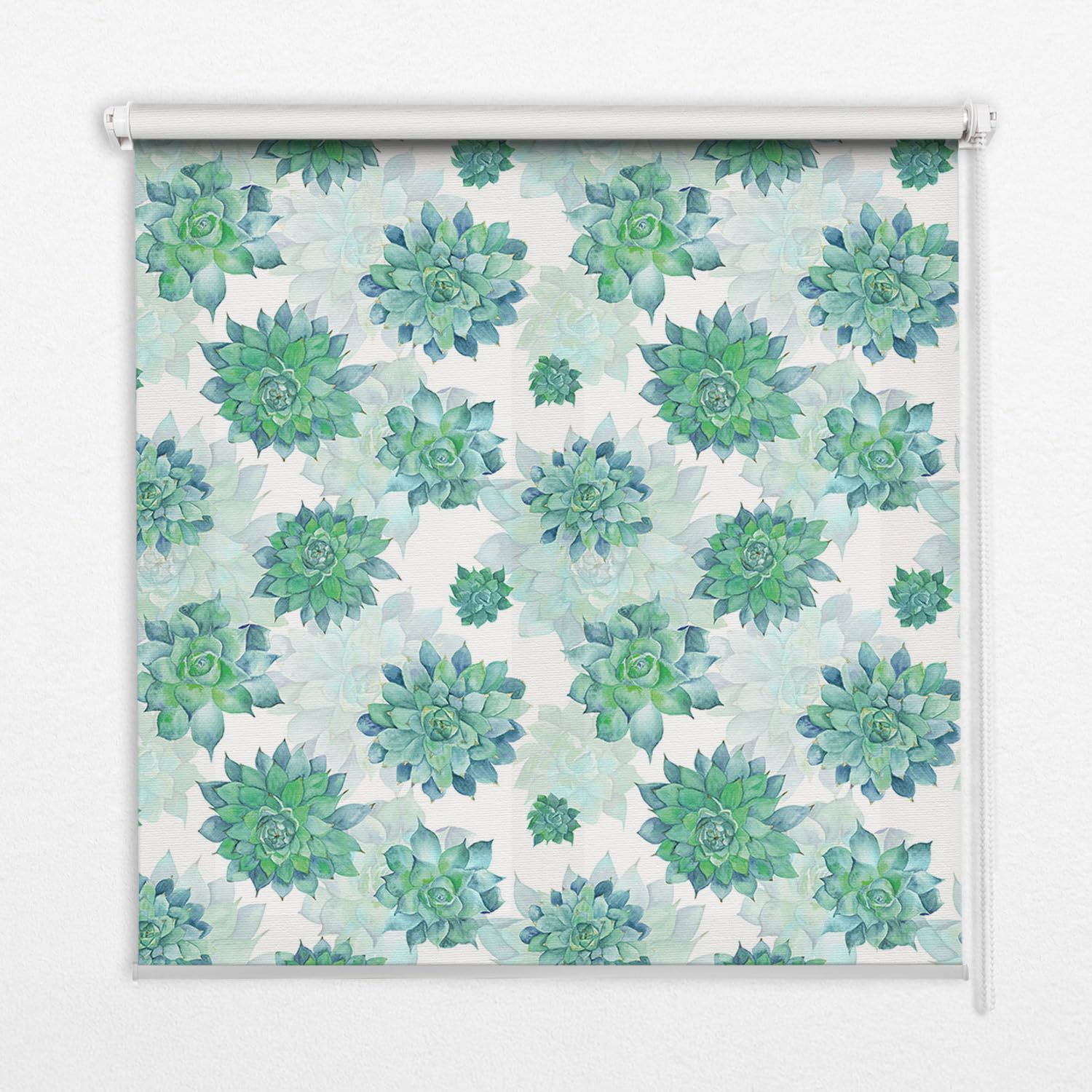 Store enrouleur perméable 50x50cm sans perçage Tulup motifs fleurs