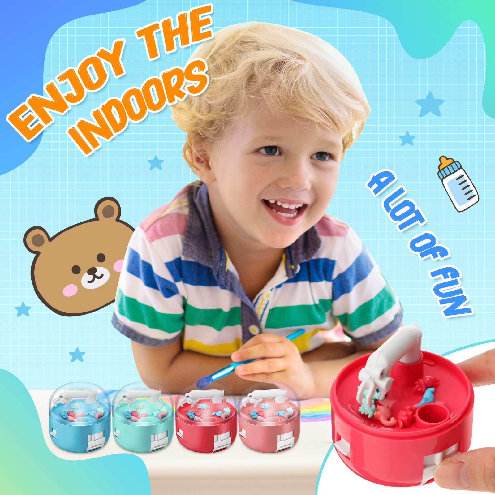 Mini máquina de dinosaurios de garra, premios de máquina de garras para niños, juego de agarre de arcade, regalos de Navidad, cumpleaños, recuerdos de fiesta para niños y niñas (estilo dinosaurio, 16 5