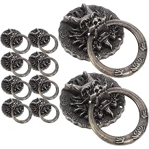 Cabilock 10pcs Zinc Alloy Dragon Head Pulls for Cabinet Doors, Black Retro