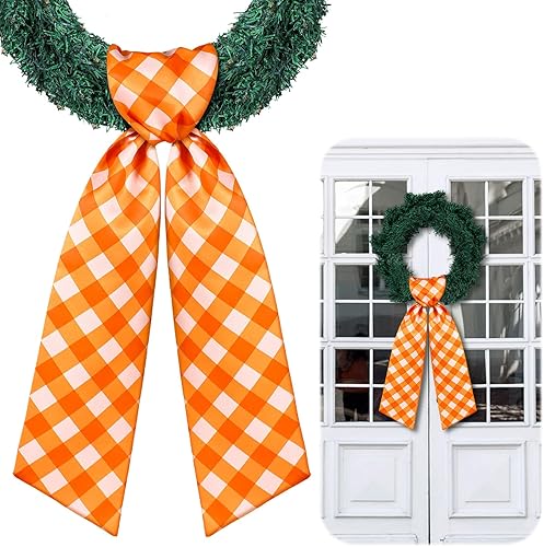 Miniatura 26 de VitalCozy Cinta de corona del 4 de julio para puerta delantera, banda de satén para bordado, guirnalda de monograma, accesorios de cinta, fiesta