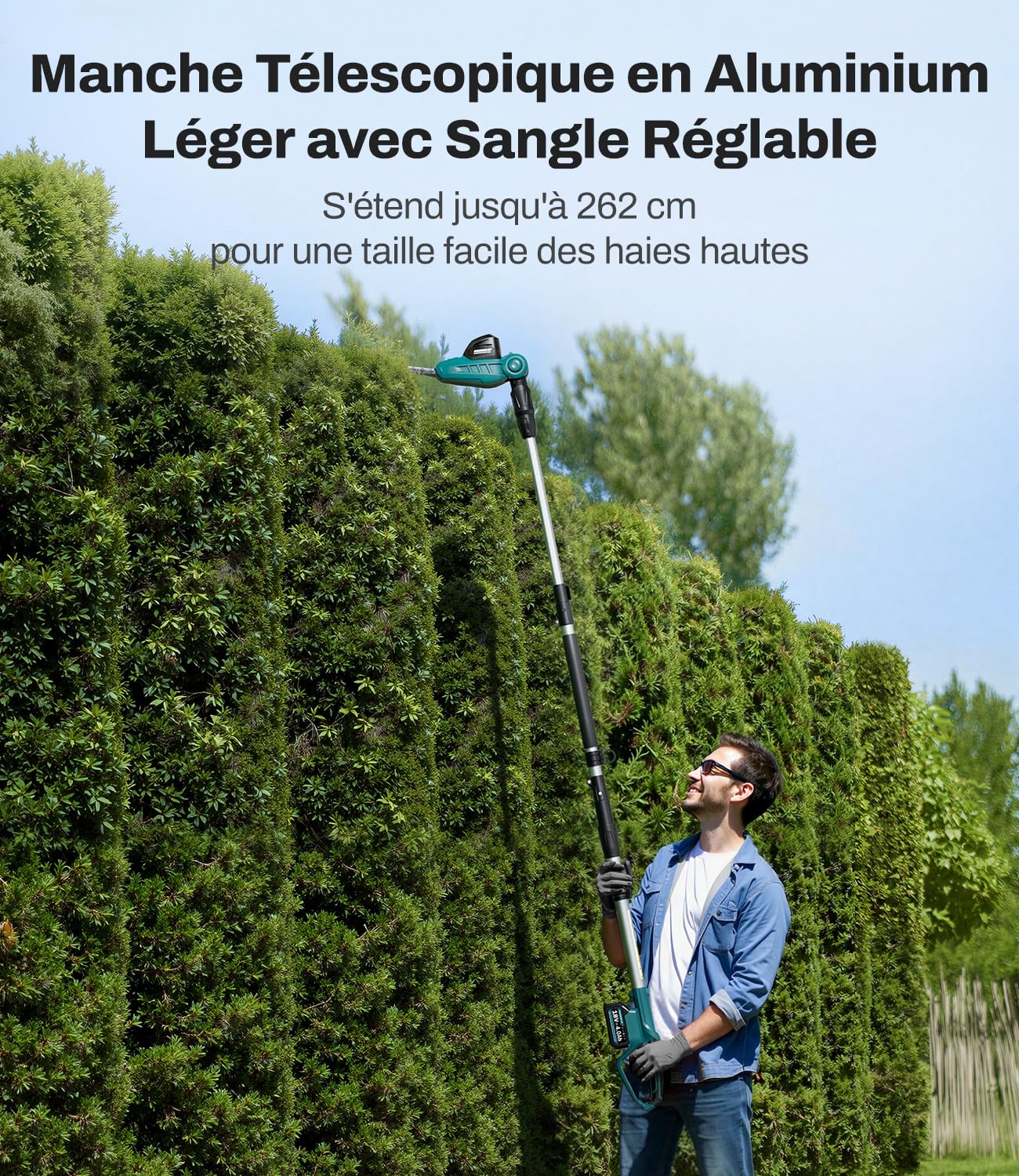 Makita CSL401 Taille Haie Télescopique 18V 41cm 11 Angles 2.62m