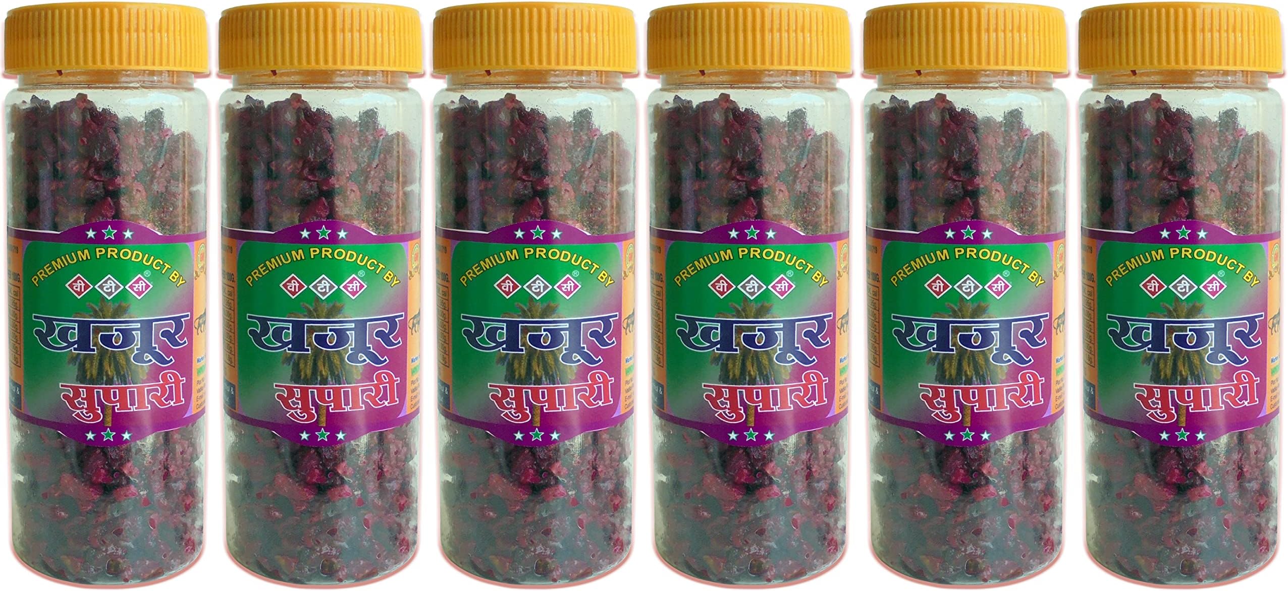 VTC MUKHWAS Premium Khajoor Supari Khajur Date Supari | Yummy and Pure I Hygienically Packed Traditional Mukhwas I Mouth Freshener Pack of 6 (1200 gm)