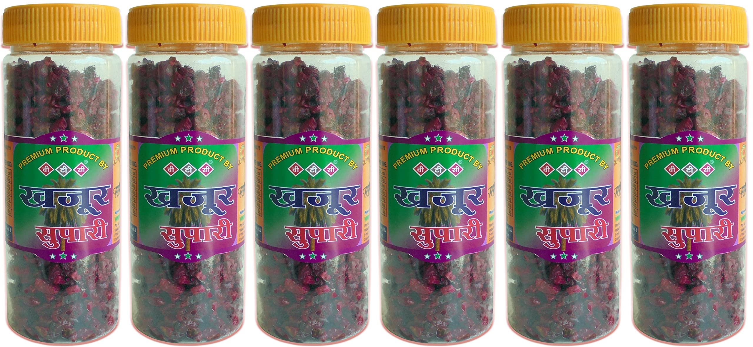 VTC MUKHWAS Premium Khajoor Supari Khajur Date Supari | Yummy and Pure I Hygienically Packed Traditional Mukhwas I Mouth Freshener Pack of 6 (1200 gm)