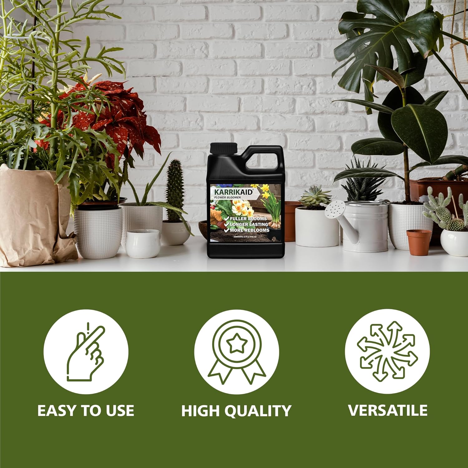 Flower Bloomer Liquid Ultimate Solution to Accelerate Flower Growth Bloom Nutrition and Enhance Blooming for Your Garden - 32 fl oz