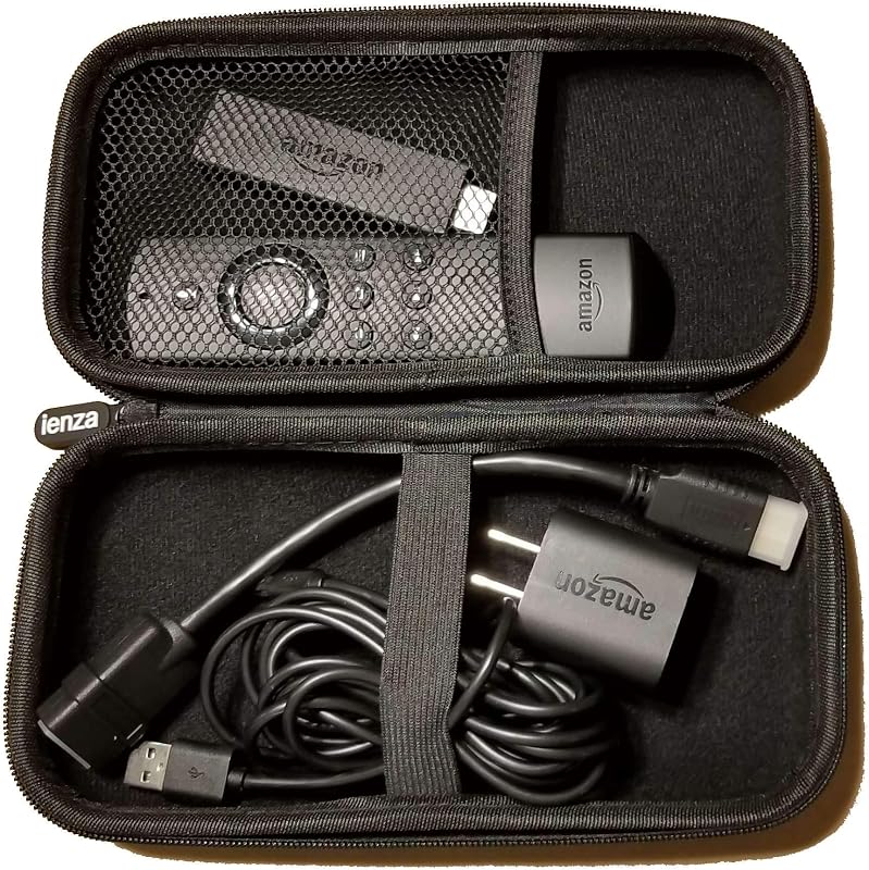 ienza Protective Travel Case for FireStickTV, AllNew FireTV4K UltraHD, Chromecast, Roku Streaming Stick and Similar Devices (Case Only)