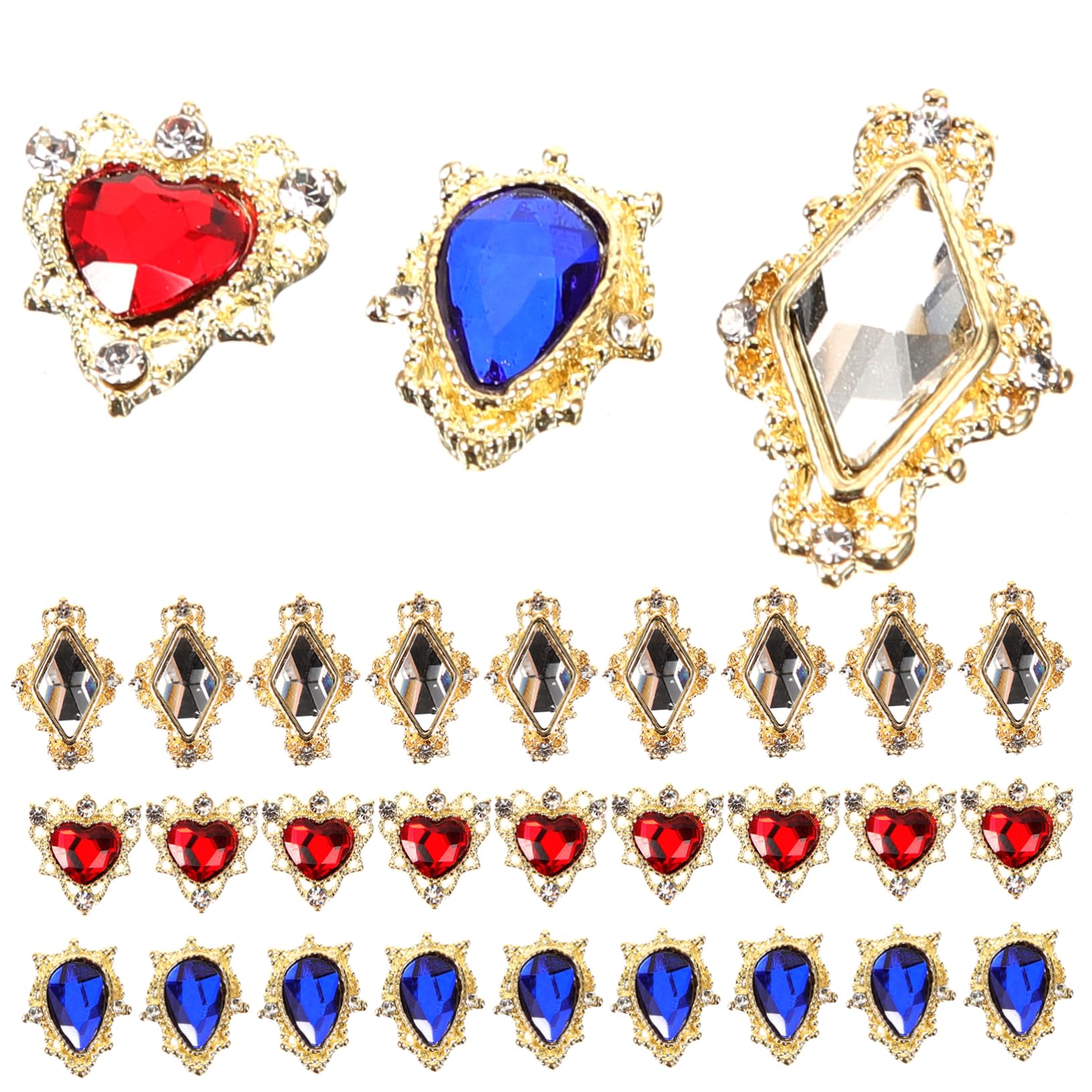 Healvian 120pezzi Rhinestones Colorati Per Unghie Decorazioni Per Nail Art Ciondoli Eleganti Per Manicure Perfetti Per Occasioni Festive e Uso Professionale