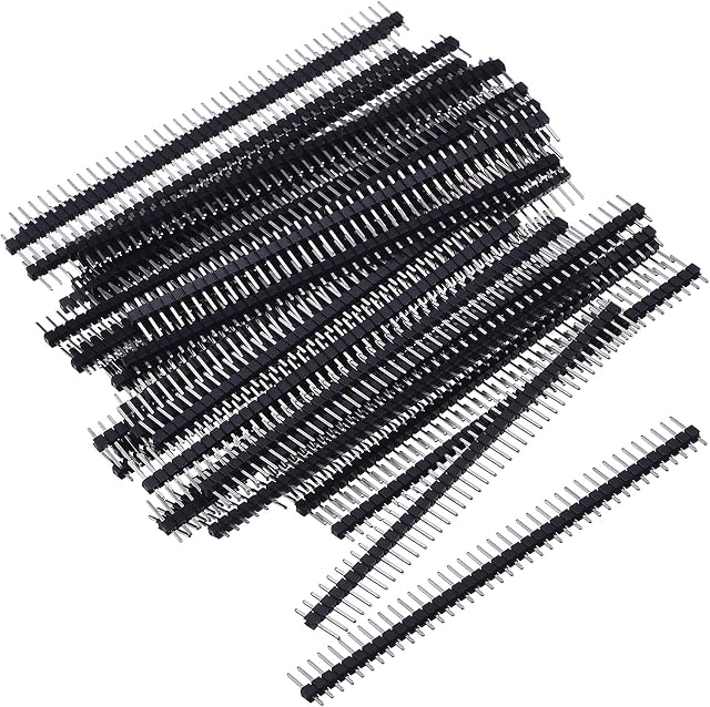 50 Pack Single Row 40 Pin 2.54 mm Male Pin Header Connector