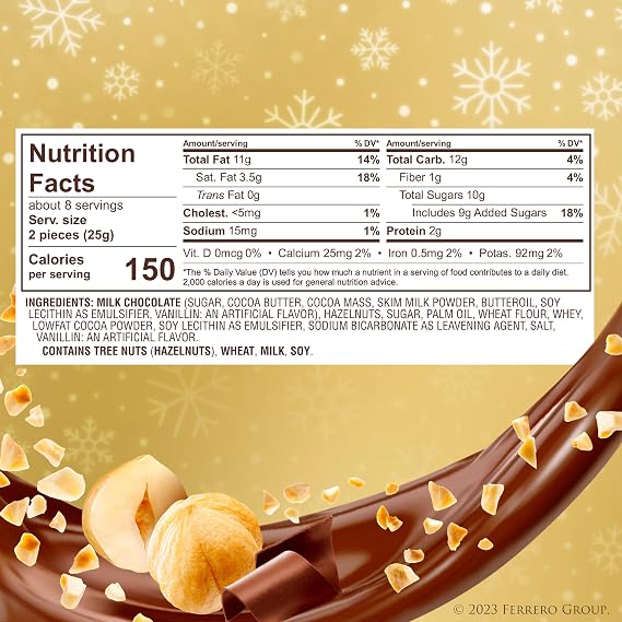 Ferrero Rocher, 4 Holiday Gift Packs, Premium Gourmet Milk Chocolate Hazelnut, Individually Wrapped Chocolate, 17.5 oz Each