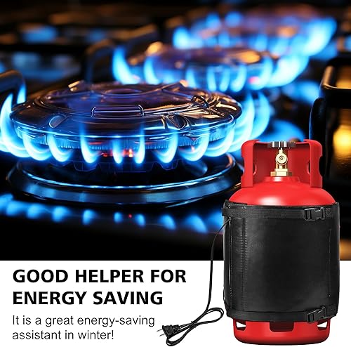 Miniatura 5 de Manta calentador de tanque de propano – 47.5 x 13.5 pulgadas calentador de cilindro de gas LP con control de temperatura 85-105F para tanques de 20,