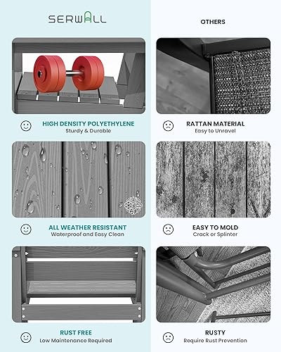 Miniatura 5 de SERWALL Juego de 2 sillas de comedor para patio, Aruba