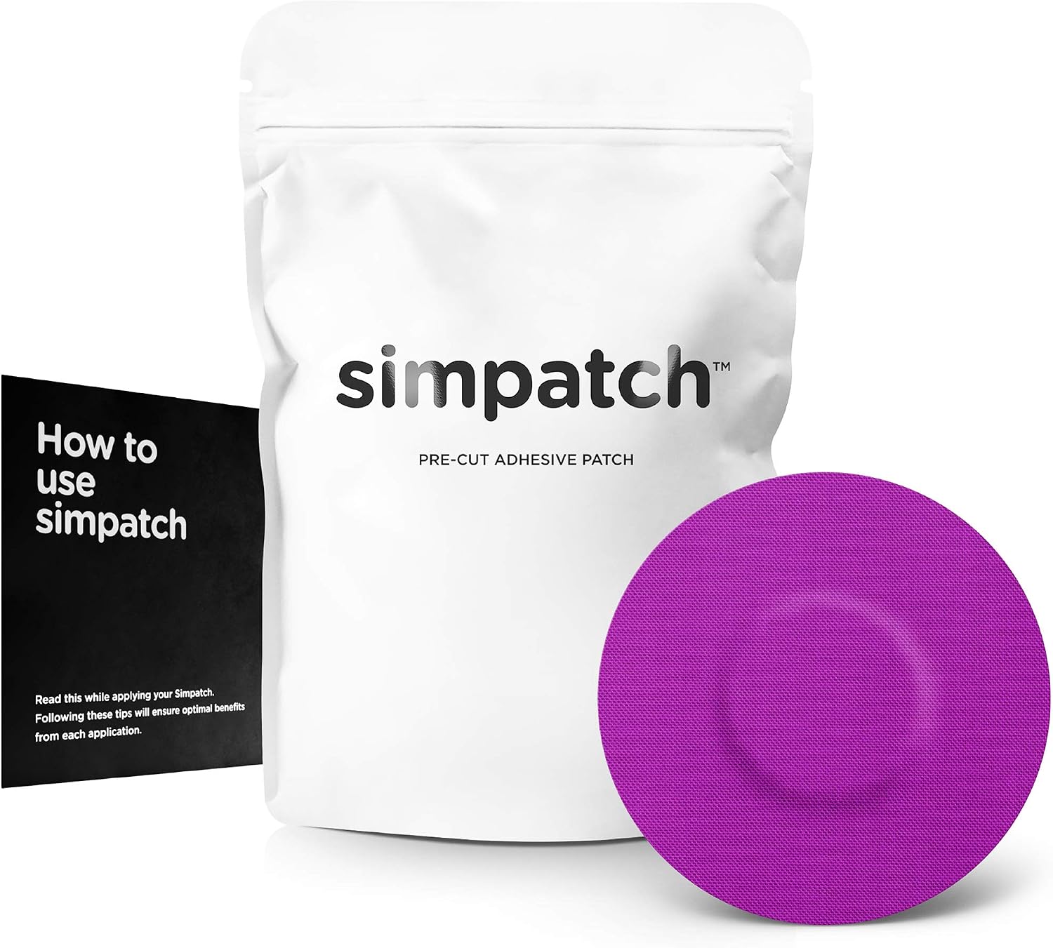 SIMPATCH Universal Adhesive Patch, No Hole (25-Pack) (Purple)