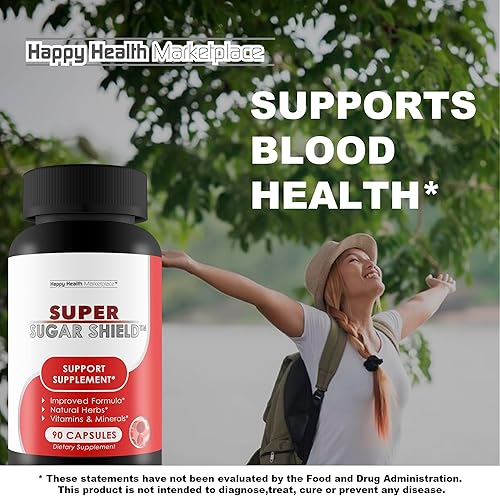 Miniatura 6 de Super Sugar Support - Nuestro mejor suplemento de apoyo de glucosa de berberina, salud del azúcar, salud sanguínea y salud inmunológica, fórmula de