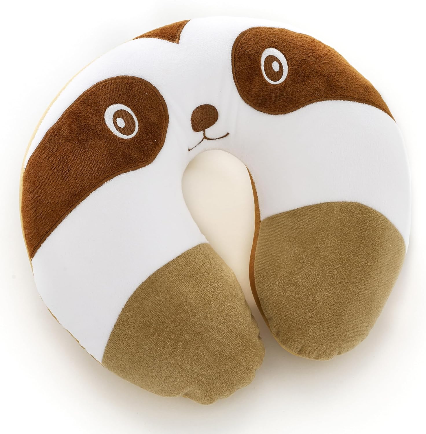 Kids Travel Neck Pillow – Cozy U-Shaped Soft Cushion, Cute Animal Design, Toddler Neck Support for Car, Plane, Train & Road Trips, Comfortable Travel Pillow for Boys & Girls, Machine Washable [SLOTH ]