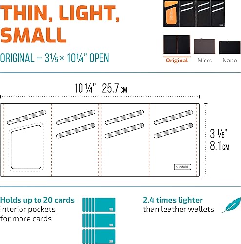 Miniatura 2 de SlimFold Billetera Minimalista - Con opción RFID - Delgada, duradera e impermeable garantizada - tamaño original
