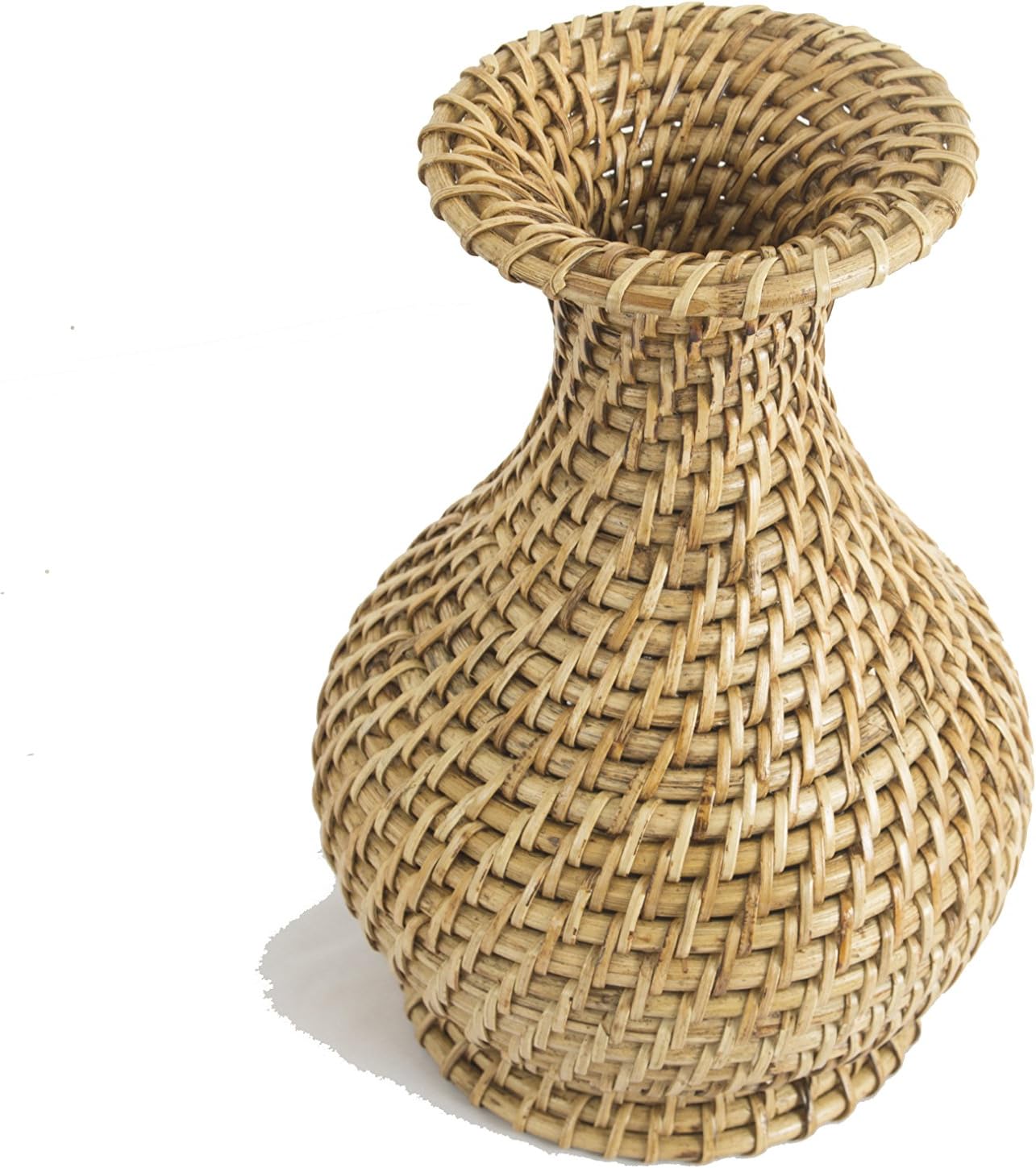 Handcrafted Eco-friendly Cane and Rattan Wicker Decorative Vase Pot