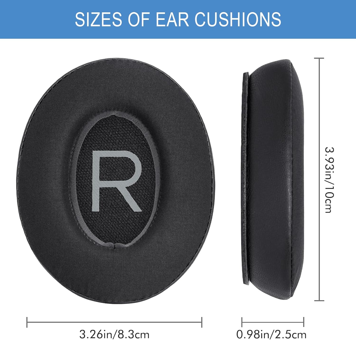GEVO Replacement Ear Pads for Bose QC45, Ear Cushions for Bose QuietComfort 45 (QC45) & Quiet Comfort SE (QC SE) Headphones, Earpads with Softer Leather Noise Isolation Foam (Cooling Gel Black) - Image 6