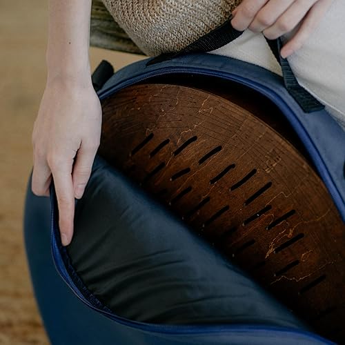 Miniatura 110 de Disco de cascada de 20 pulgadas meditativo de madera para baño de sonido relajante forma de géiser (sin bolsa)