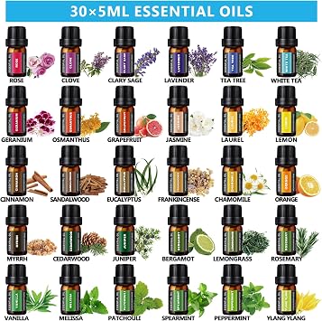 550 ML Aroma Diffiser with Essential Oils Set, Essential Oil Diffuser with Remote, Ultrasonic Technology Aromatherapy Diffusers Auto Shut-Off for Office, Home