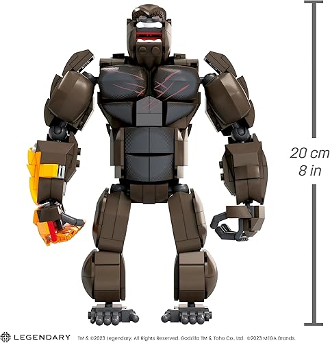 Miniatura 2 de Mega Godzilla x Kong The New Empire Building Set, figura de acción de Kong con 541 piezas y accesorios, juguete de construcción y exhibición para