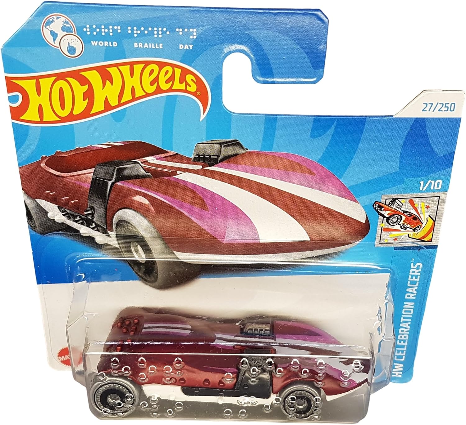 Hot Wheels - HW Braille Racer - HW Celebration Racers 1/10 - HRY95 - Short Card - Twin Mill - World Braille Day - Mattel 2024-1:64