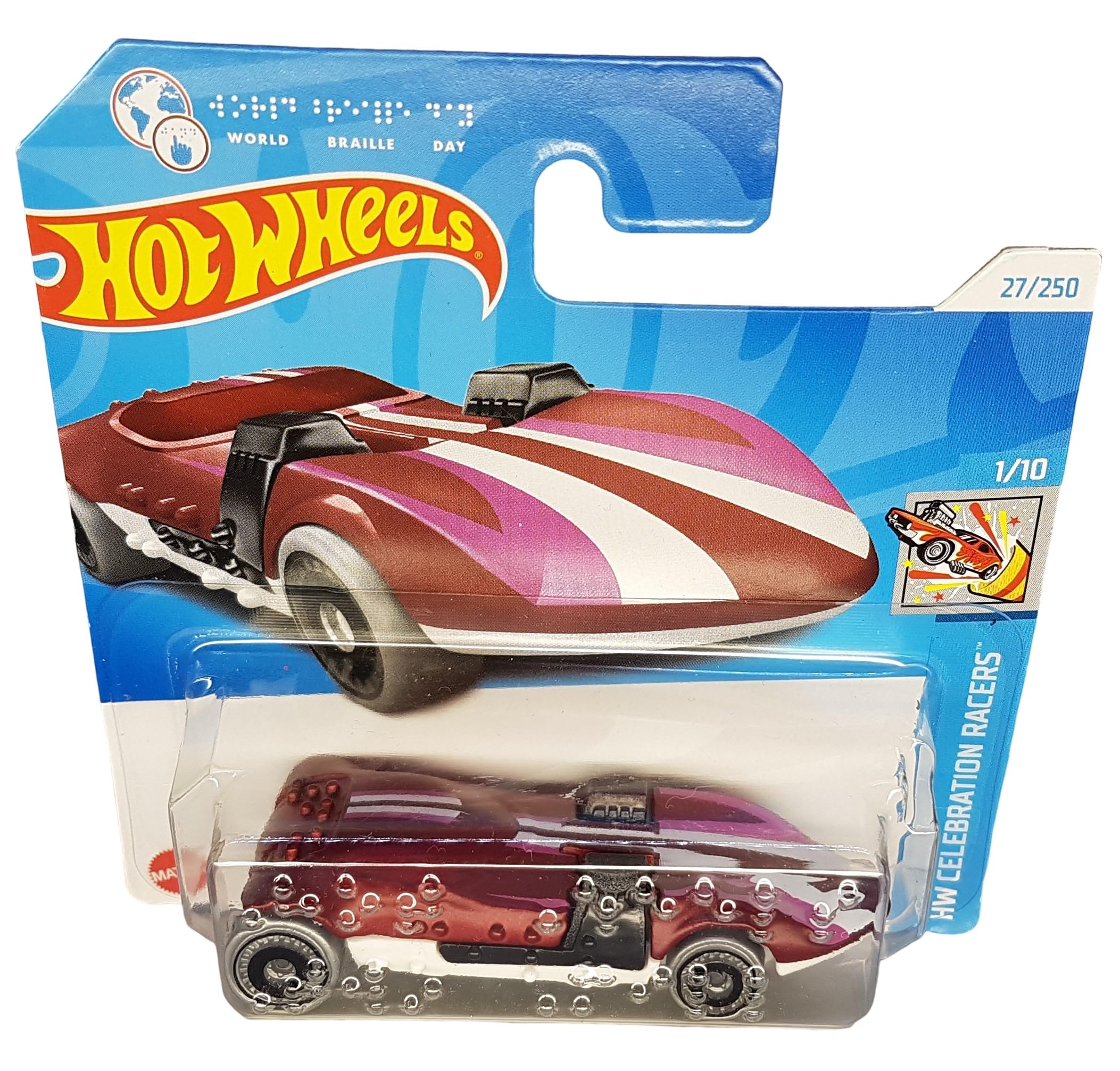 Hot Wheels - HW Braille Racer - HW Celebration Racers 1/10 - HRY95 - Short Card - Twin Mill - World Braille Day - Mattel 2024-1:64 - Image 2