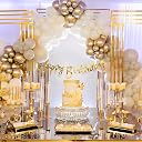 Party Propz Golden Birthday Decoration Kit – 53 Pcs, Happy Birthday Banner with Gold, White & Beige Balloons For Kids, Arch Roll & Glue Dots, Golden Theme Birthday Decoration for Boys gallery image