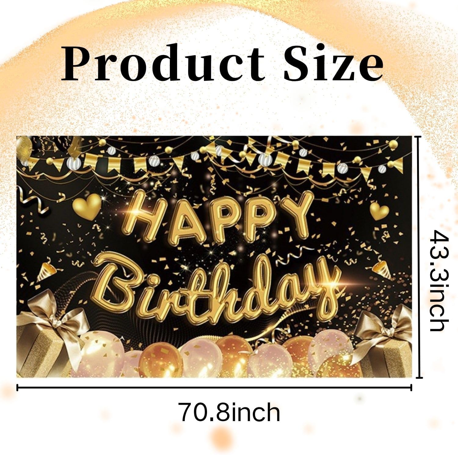 Happy Birthday Banner Large Birthday Party Sign Theme Background Decoration