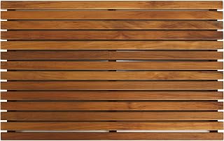 Bare Decor Zen Spa Shower or Door Mat in Solid Teak Wood and Oiled Finish, 31.5 by 19.5-Inch