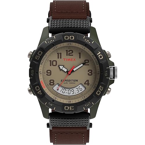 Timex Men's T45181 Expedition Resin Combo Brown/Green Nylon Strap Watch