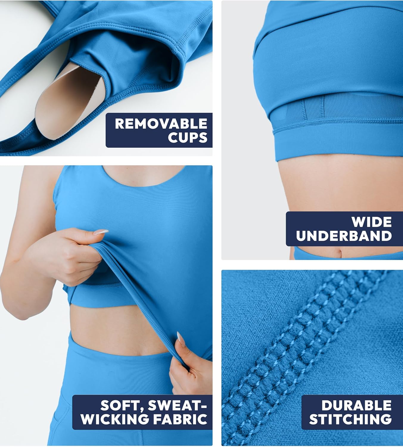 Nirlon U Tank Sports Bra for Women – Scoop Neck Workout Top with Built-in Cups – Ideal for Yoga, Gym & All-Day Comfort Wear - Image 4