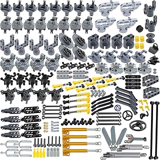 169PCS Technic MOC Expansion Kit - Suspension, Steering & Engine Parts Shock Absortbers Build Cranes, Trucks & Engineering Building Blocks Sets DIY
