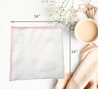 Arumary 100% 8 Packs Cotton Baby, Kid and Women Handkerchief (All