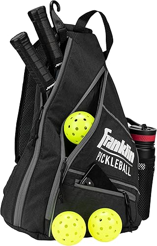 Miniatura 14 de Bolsas de Pickleball Franklin Sports - Mochila de bandolera para equipo + accesorios - Hombres + Mujeres - Capacidad para palas, bolas + accesorios