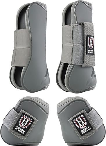 Miniatura 16 de Harrison Howard Botas de Tendón para Caballo Frente Abierto/Bota de Menudillo para Caballo Botas Protectoras para Salto, Equitación en Senderos