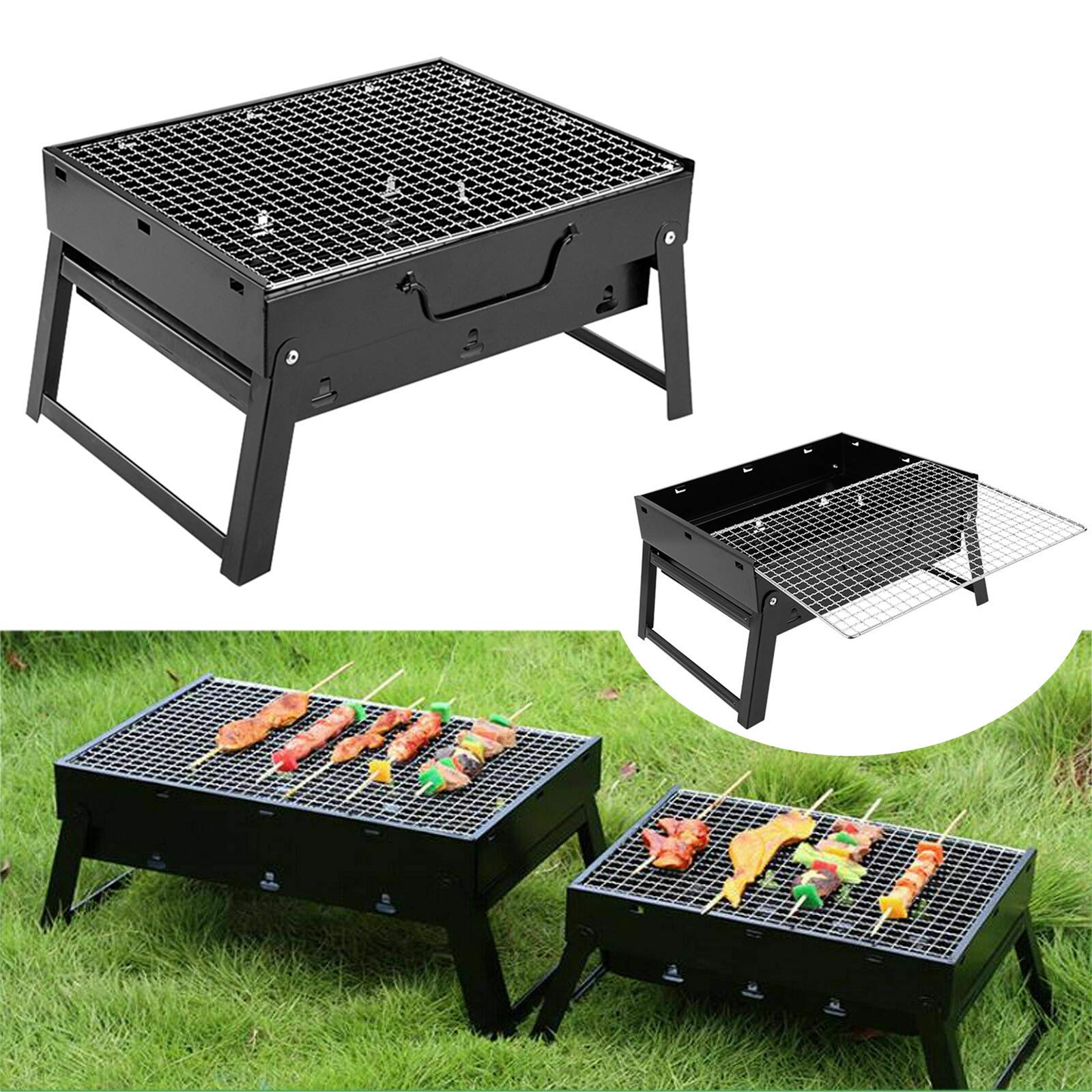 Estufa de Barbacoa Plegable portátil para Exteriores, para Acampar, para Picnic, Viajes, Playa, Fiestas, Ideal para 1 a 8 Personas, Ideal para Hombres, Mujeres y Amigos