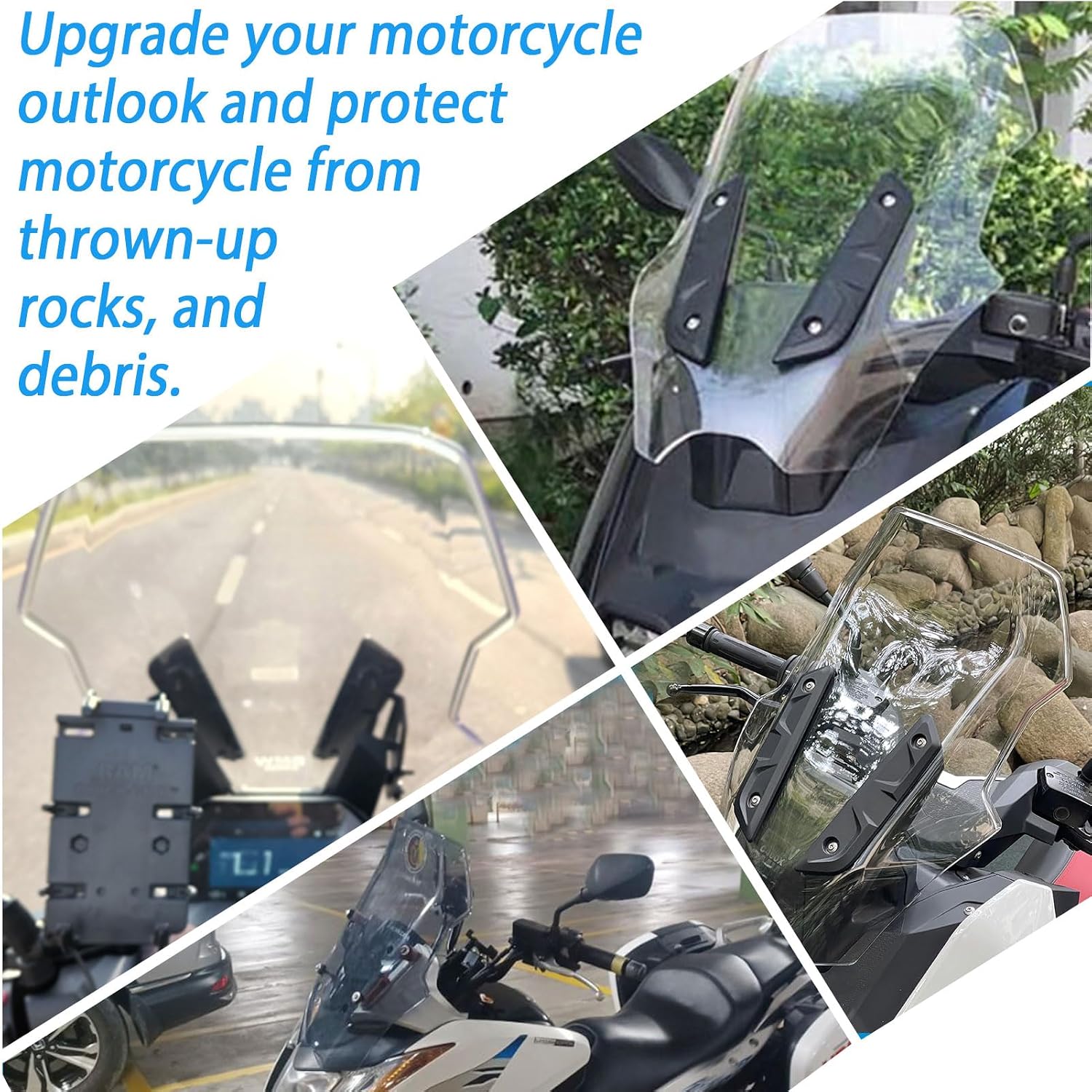 Motorcycle Fairing Windscreen Windshield Flyscreen Wind Deflector Screen Shield fit for B&M&W C400X C 400X C 400 X Accessories 2018 2019 2020 2021 2022 2023 2024 (Clear)