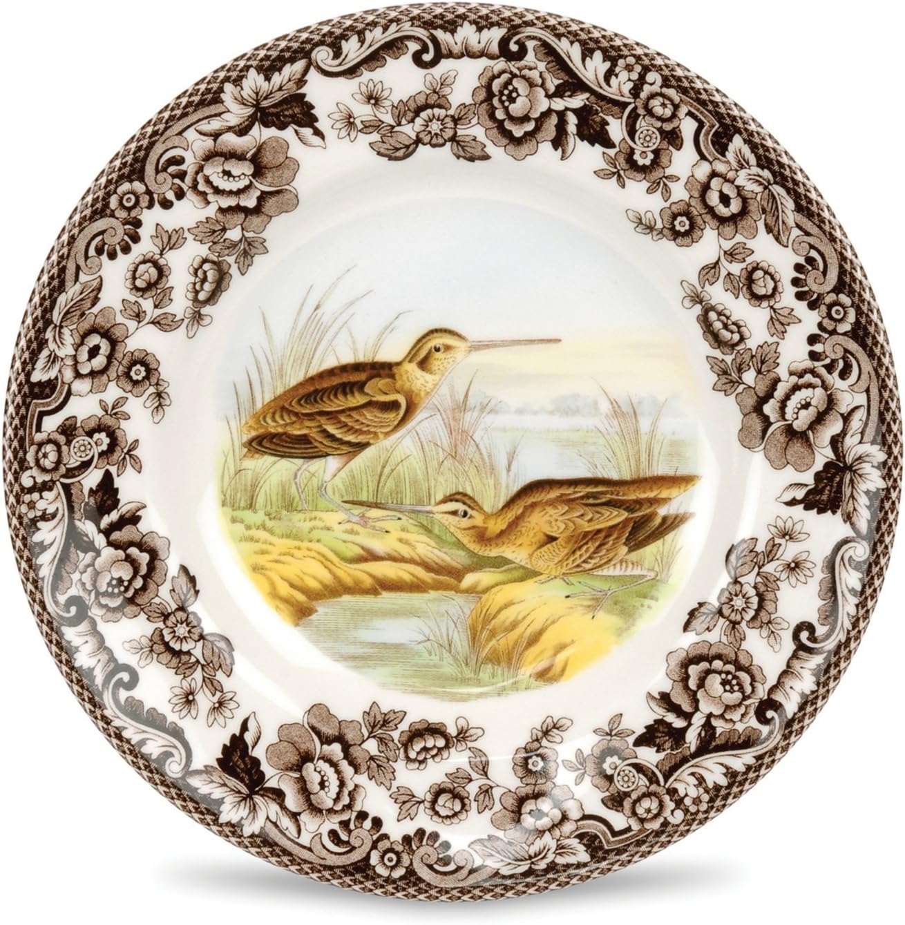 Spode WLSN0165 Woodland Snipe Bread and Butter Plate, Ceramic, White