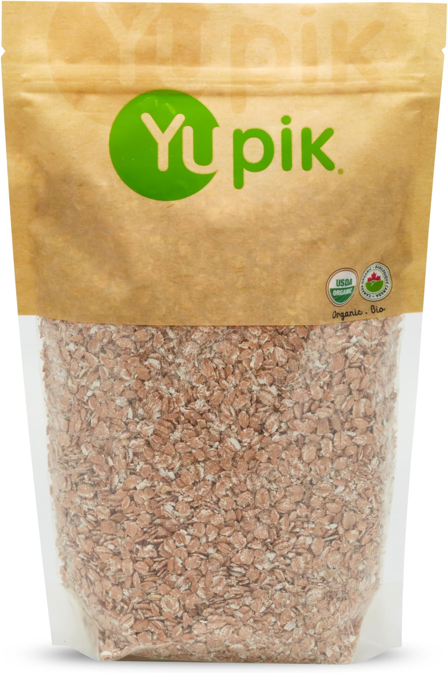 Organic Spelt Flakes, 2.2 lb (35.2 oz), Non-GMO, Kosher, Vegan, Made from Raw Whole Grains, Steamed, Rolled, & Lightly Roasted Flakes, Source of Fiber & Iron, Ideal for Cooking & Baking