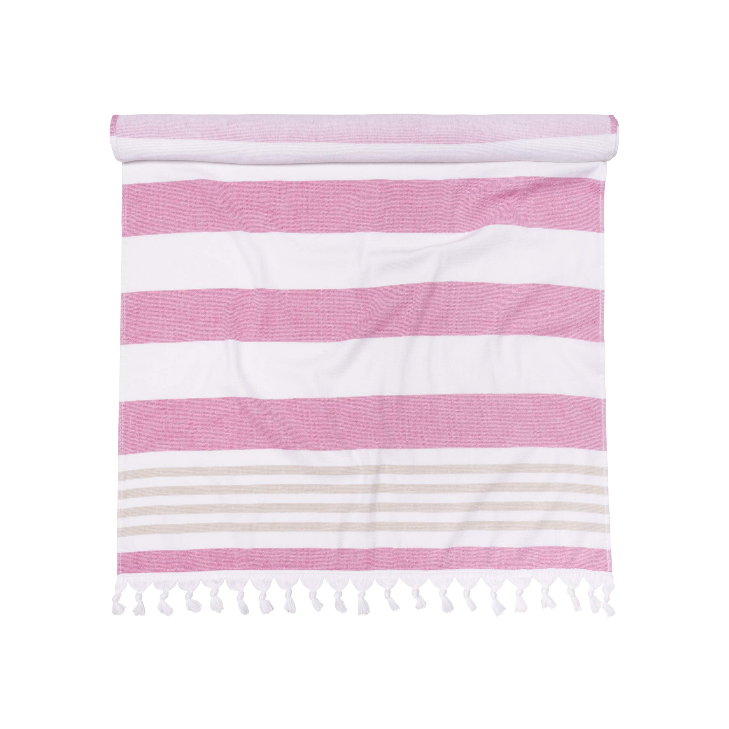 Superior Serviette de Plage surdimensionnée, Coton, Cerise, 89,9 x 172,7 cm