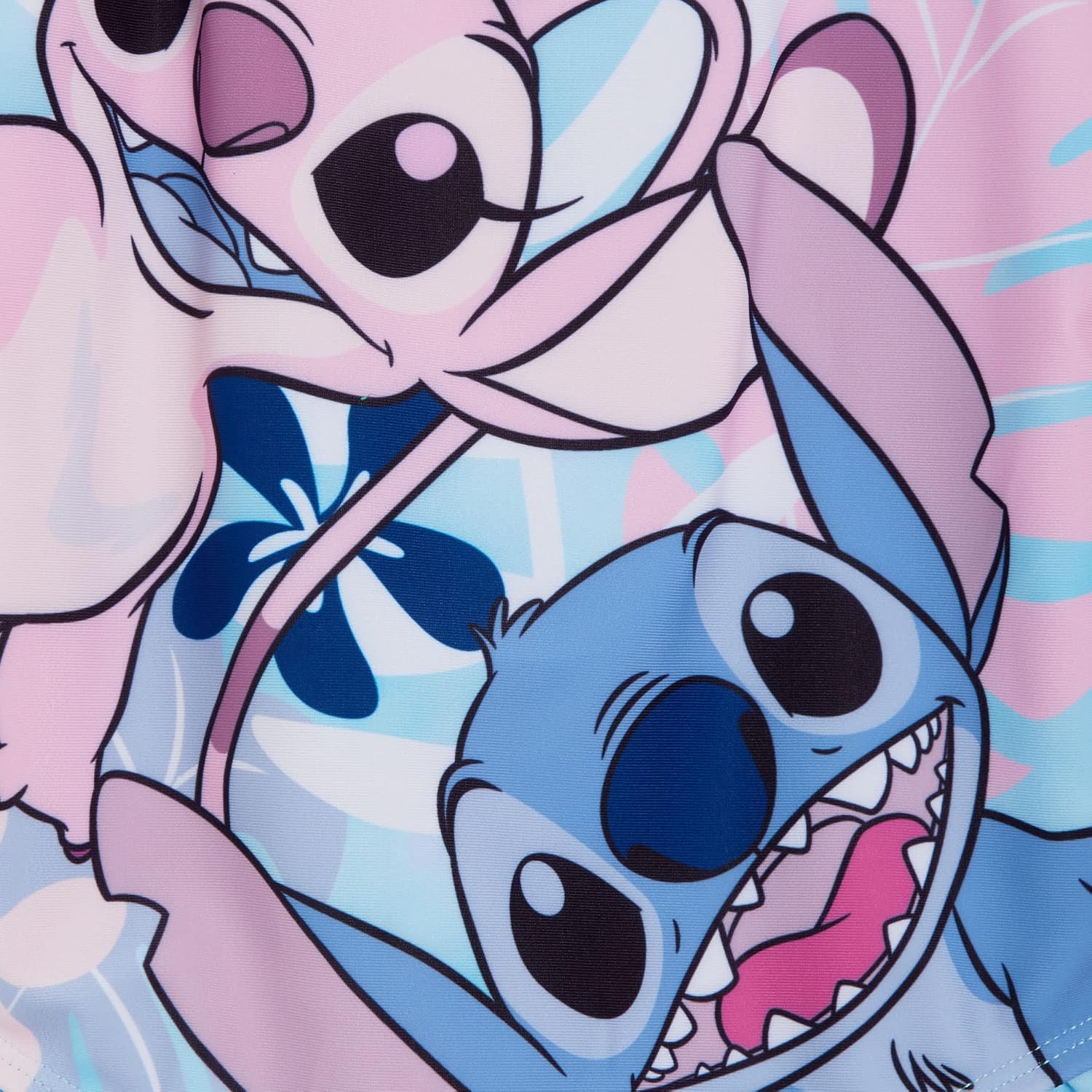 Disney Girls Stitch Swimming Costume Angel Swimsuit One Piece Kids Swimwear Beach Pool