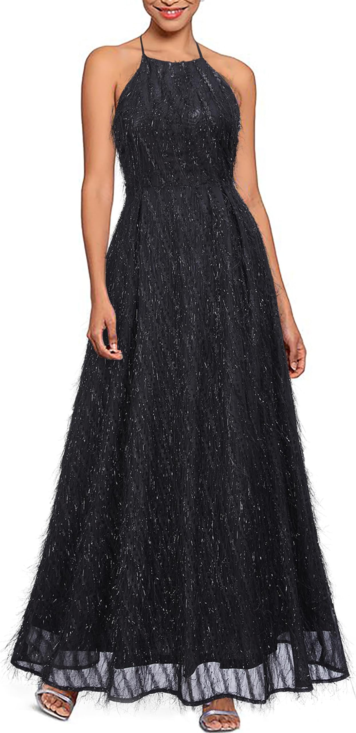 REPHYLLISWomen Backless Beach Sundress Wedding Formal Cocktail Party Maxi Dress