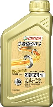 Castrol Power 1 10W-40 Full Synthetic Motorcycle Oil 06112