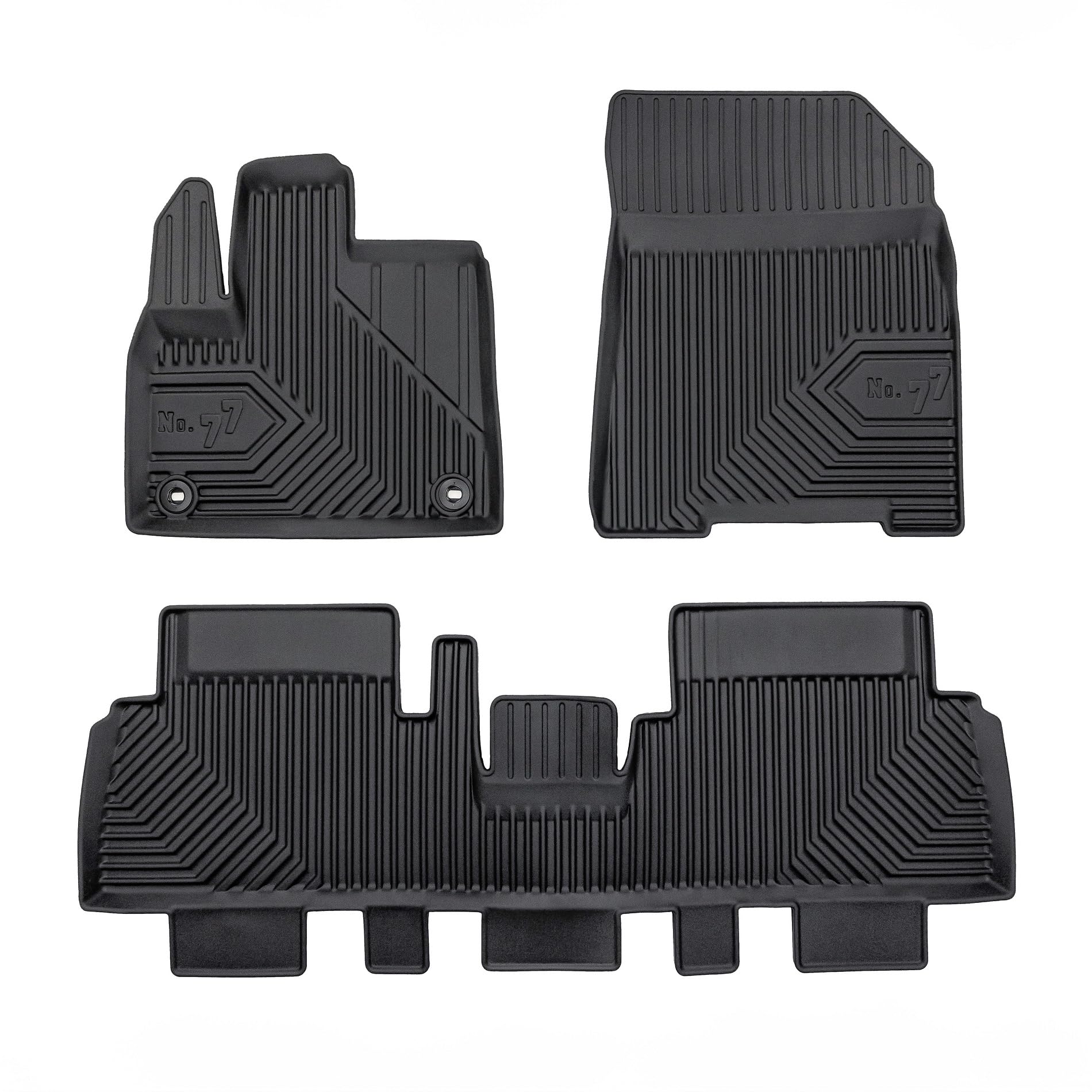 FROGUM No. 77 Alfombrillas para Coche Alfombras para Peugeot e-Rifter Desde 2021 | Borde Alto | para Todo el año | Tamaño